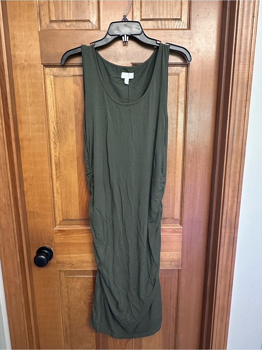 a:glow Maternity Olive Green Scoop Neck Tank Dress One Size Fits All